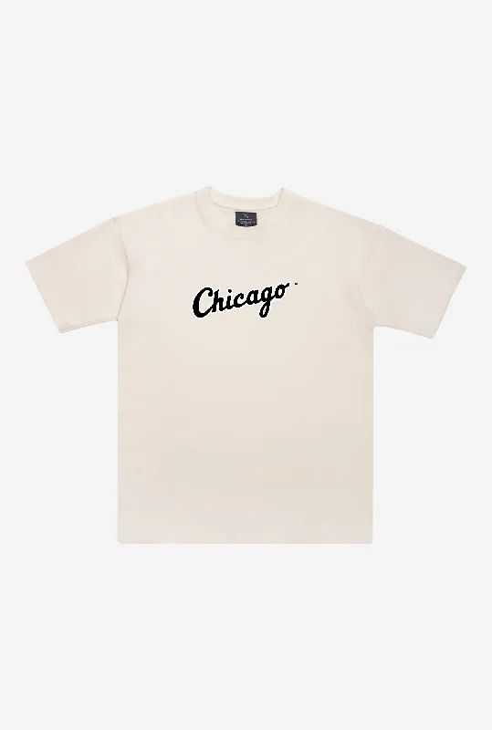 Chicago White Sox Heavyweight T-Shirt - Natural Plaid T-Shirt Polka Dot Checkered