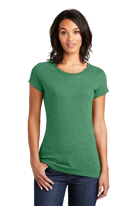 District Womens Very Important Short Sleeve Crewneck T-Shirt - Heather Kelly Green Oversized T-Shirt Spandex breathable