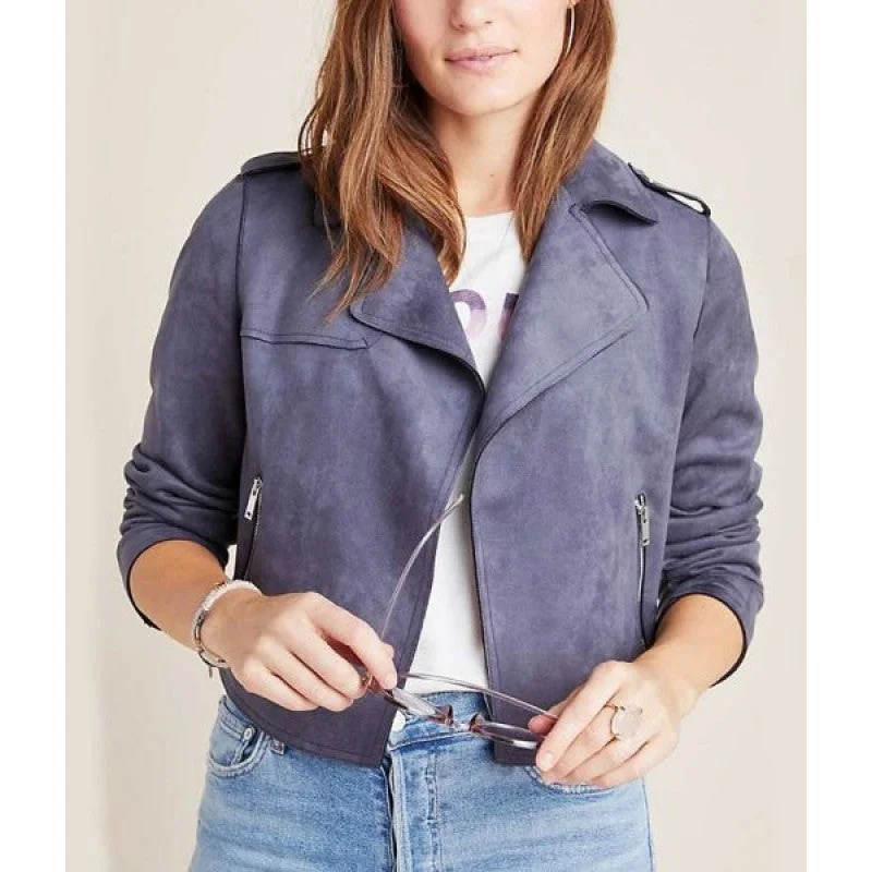 13 Reasons Why Season 4 Jessica Davis Grey Moto Jacket Faux Fur Jacket Real Fur Jacket Shearling Jacket