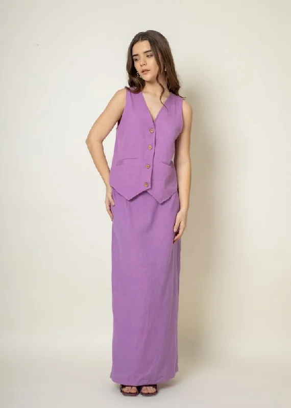 Francis Purple Coat Sleeveless Puffer Vest
