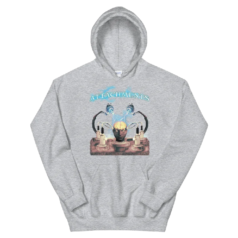 Attachments Graphic Hoodie Hoodie with Hem Embroidery Detailed Premium