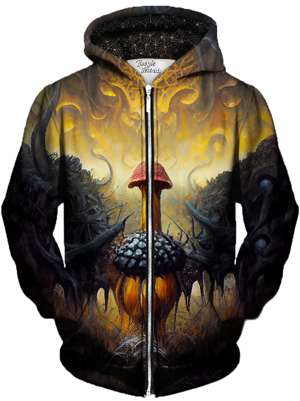 Bright Candles Unisex Zip-Up Hoodie Cotton Hoodie Fleece Lining Warmth