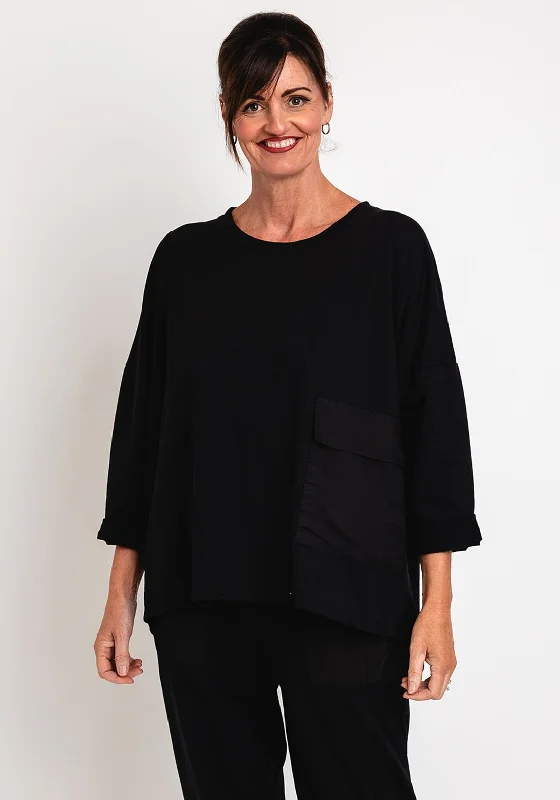 D.E.C.K. By Decollage One Size Utility Sweatshirt, Black Hoodie Sweatshirt Pullover