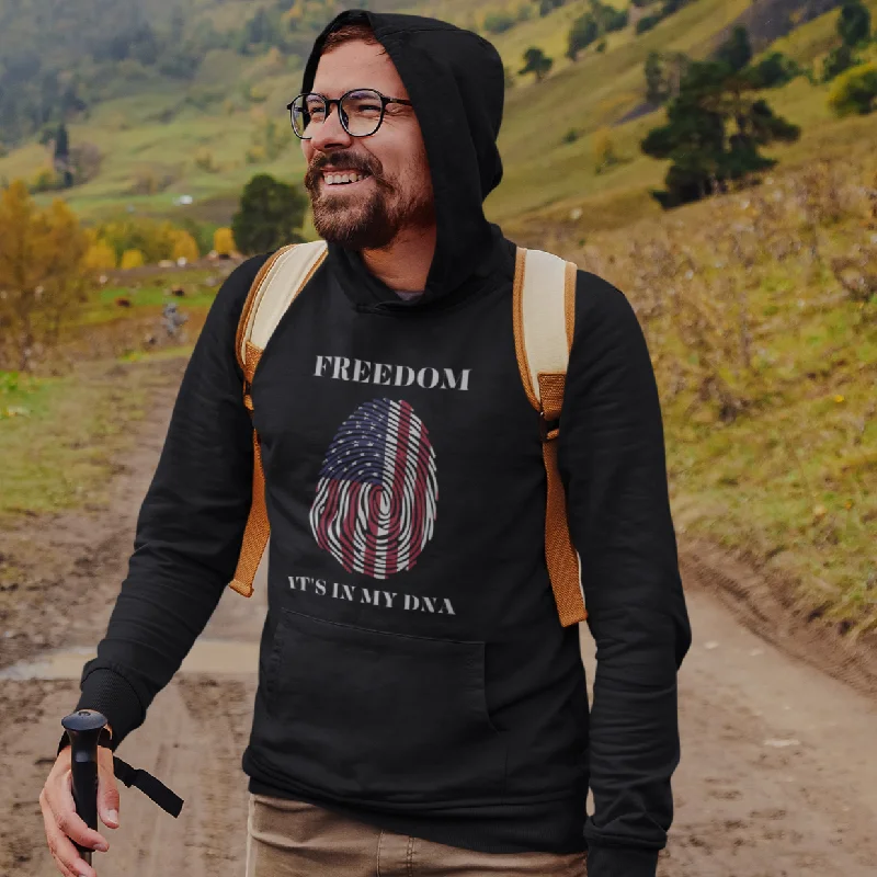 Freedom It's in My DNA Heavy Blend Pullover Hoodie Flare Sleeve Stylish
