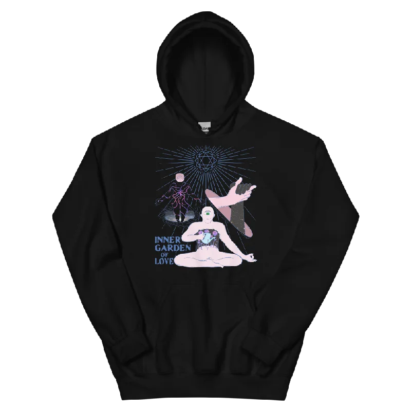 Inner Garden Of Love Graphic Hoodie Hoodie with Lace Feminine Delicate