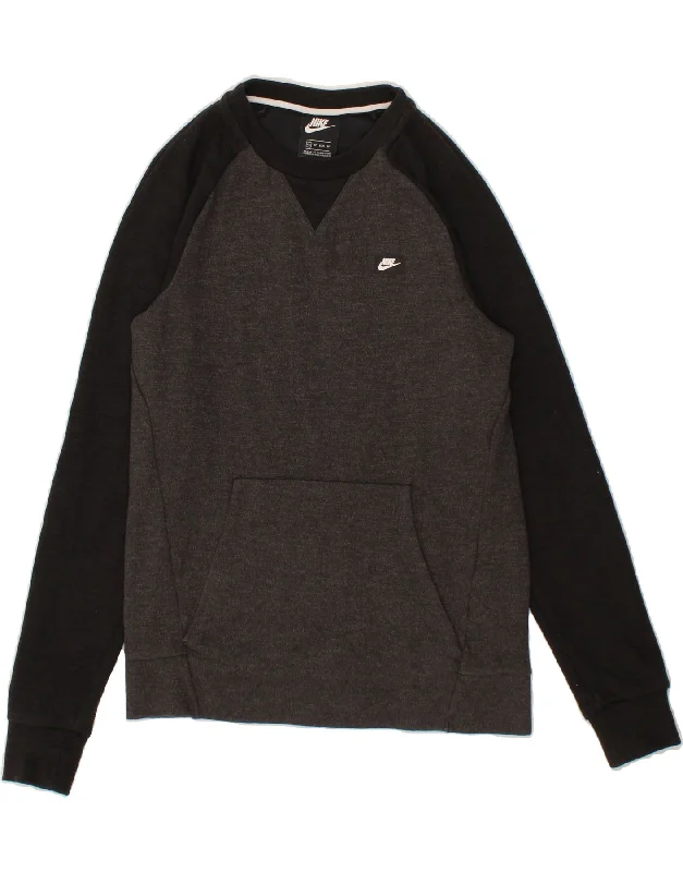 NIKE Mens Sweatshirt Jumper XS Grey Colourblock Cotton Hooded Sweatshirt Casual Wear Street Style NIKE Mens Sweatshirt Jumper XS Grey Colourblock Cotton Hooded Sweatshirt Casual Wear Street Style