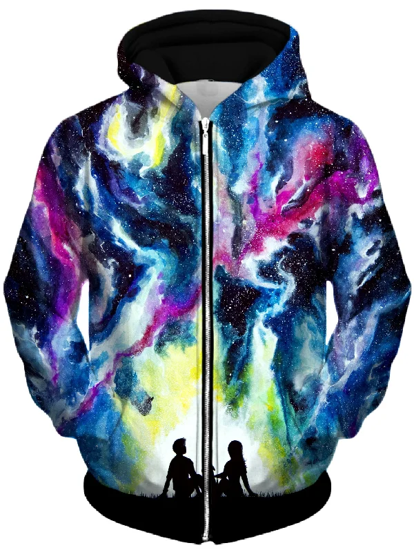 Stardust Unisex Zip-Up Hoodie Hoodie with Color Block Contrast Stylish