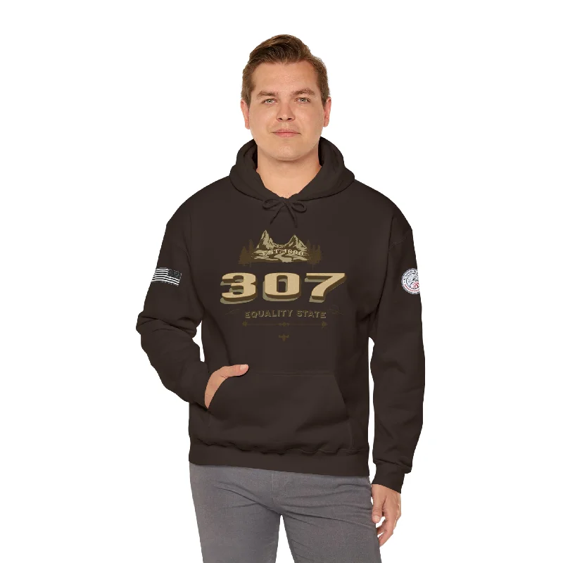 Wyoming 307 Equality State Heavy Blend Pullover Hoodie Turtleneck Warm Pullover