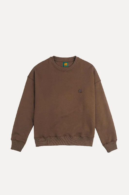 Women's Organic Essential Oversized Sweater Cocoa Brown Cotton Fabric Linen Fabric Terry Fabric Women's Organic Essential Oversized Sweater Cocoa Brown Cotton Fabric Linen Fabric Terry Fabric
