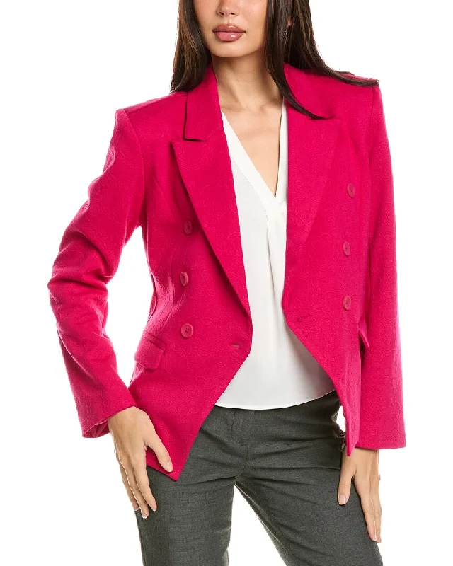 Badgley Mischka Chain Lock Jacquard Blazer Women's High-End Blazer