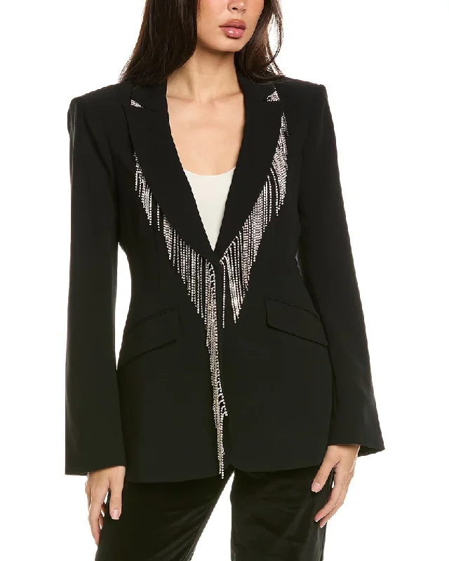 Cinq a Sept Rhinestone Fringe Cheyenne Blazer Women's Fashion Blazer
