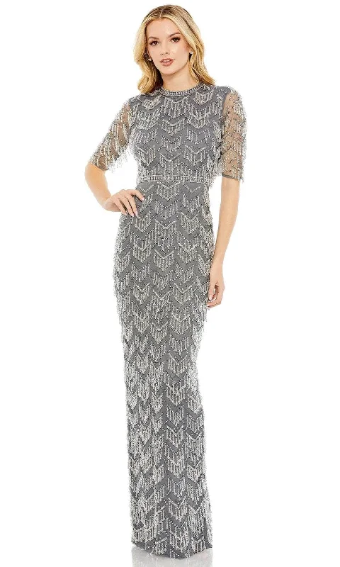 Mac Duggal 93804 - Quarter Sleeve Dangling Evening Gown