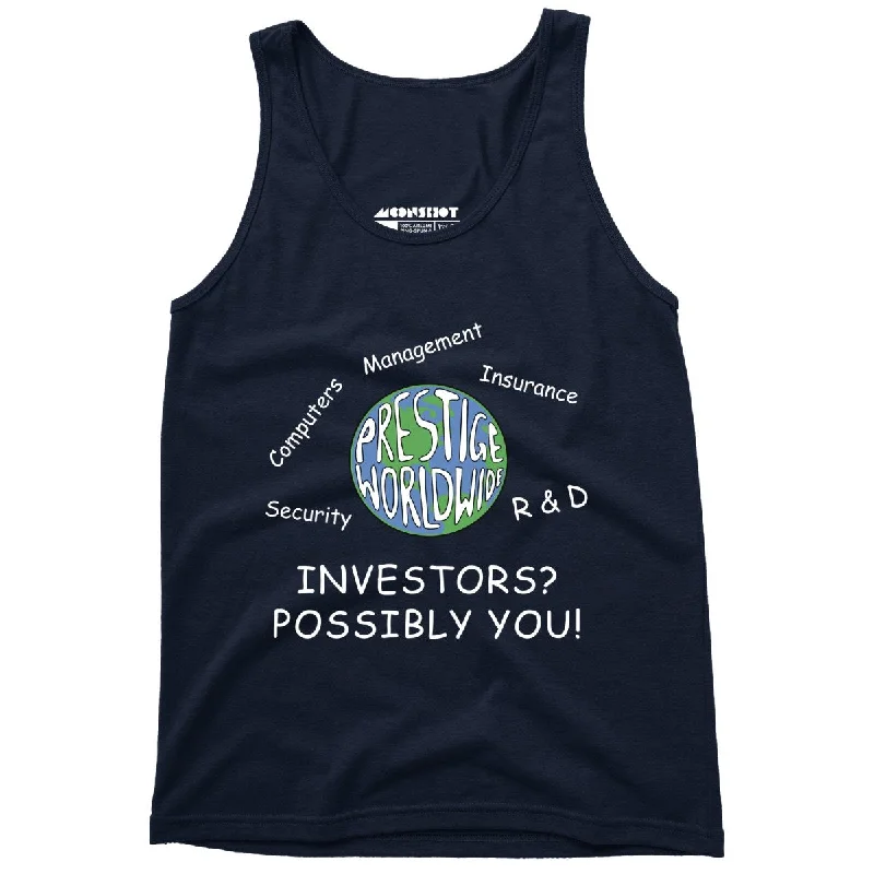 Prestige Worldwide Business Pitch - Unisex Tank Top gym tank top
